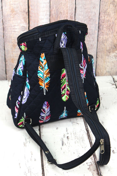 FANCY FEATHERS QUILTED PETITE BACKPACK