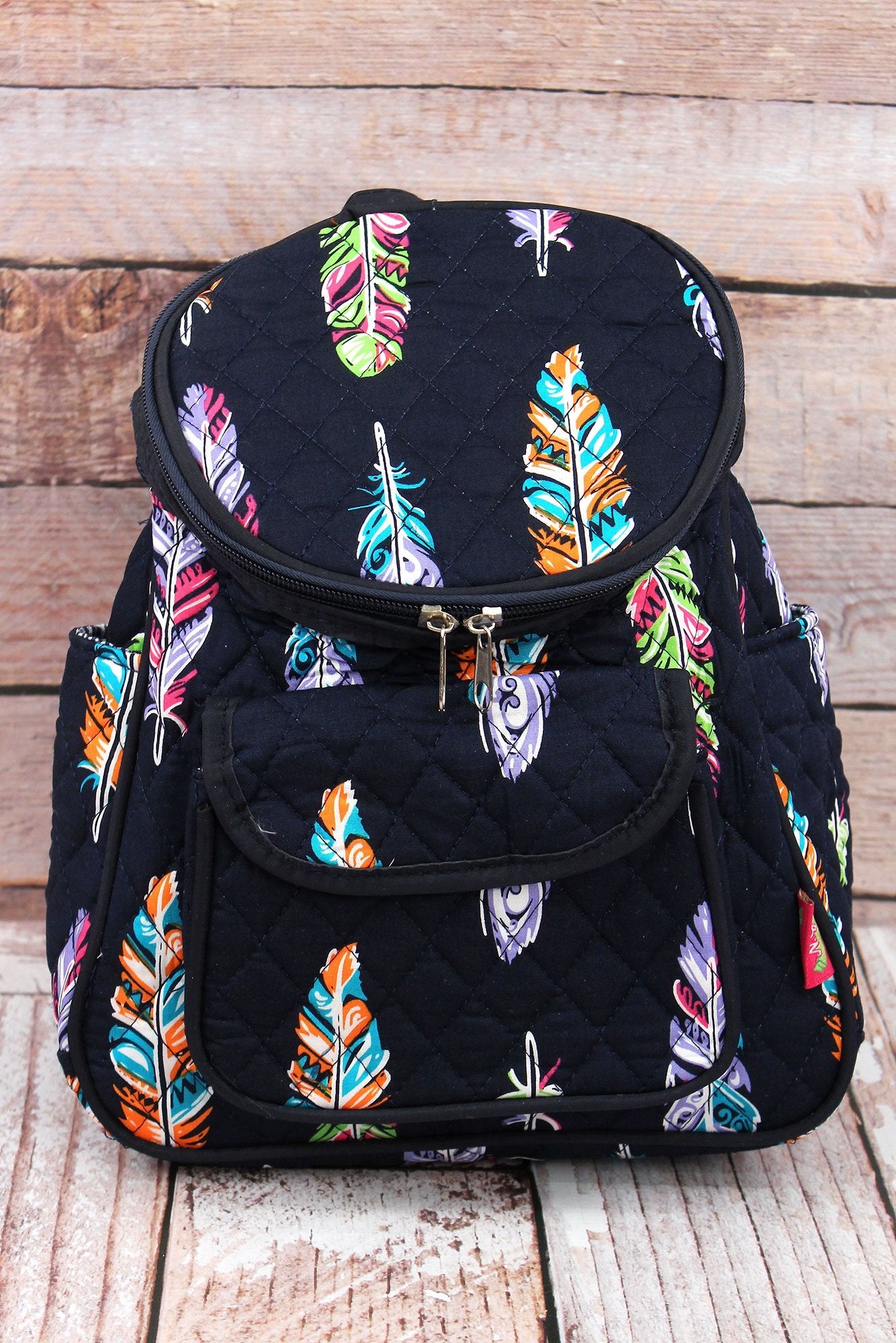 FANCY FEATHERS QUILTED PETITE BACKPACK