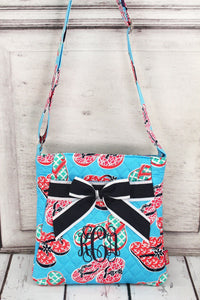 FLIP FLOP FUN QUILTED CROSSBODY WITH NAVY TRIM