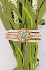 Dazzle Pink Multi-Strand Bracelet