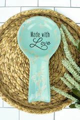 'Made With Love' Ceramic Spoon Rest